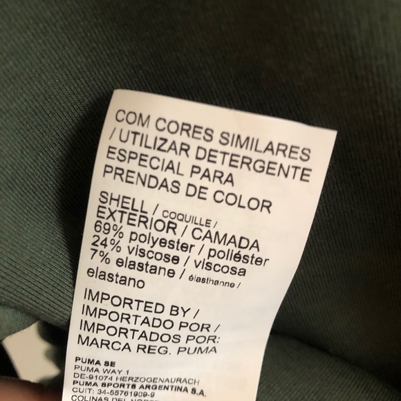 PUMA modern sports logo watermarked hoodie sweatshirt green thyme S NWT - Picture 16 of 16